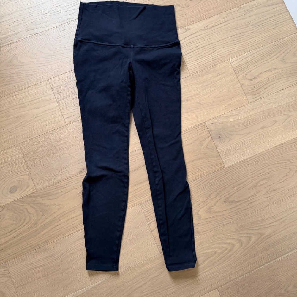 High-Waist Black Maternity Leggings